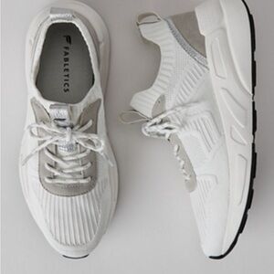 Fabletics White and Gray Athletic Shoes